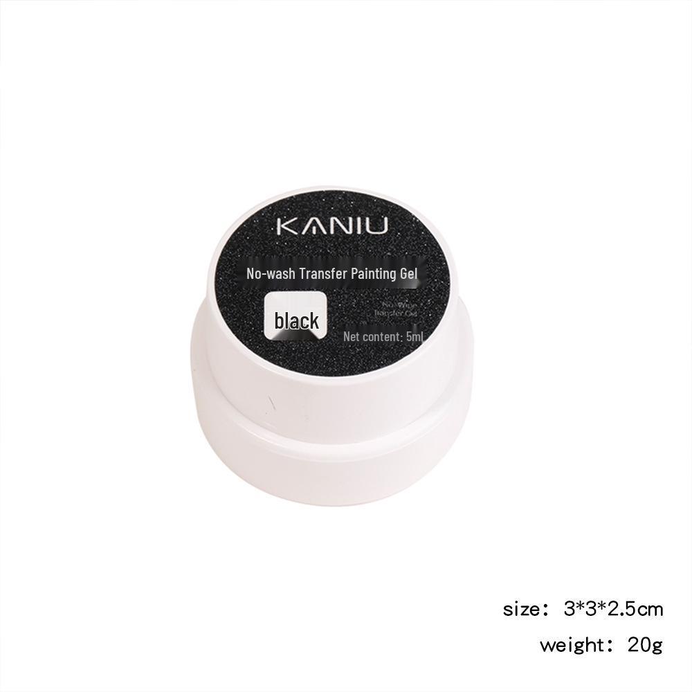 Upgraded No-Wipe Black & White Nail Stamping Gel for Solid Color Painting and Gradient Effects