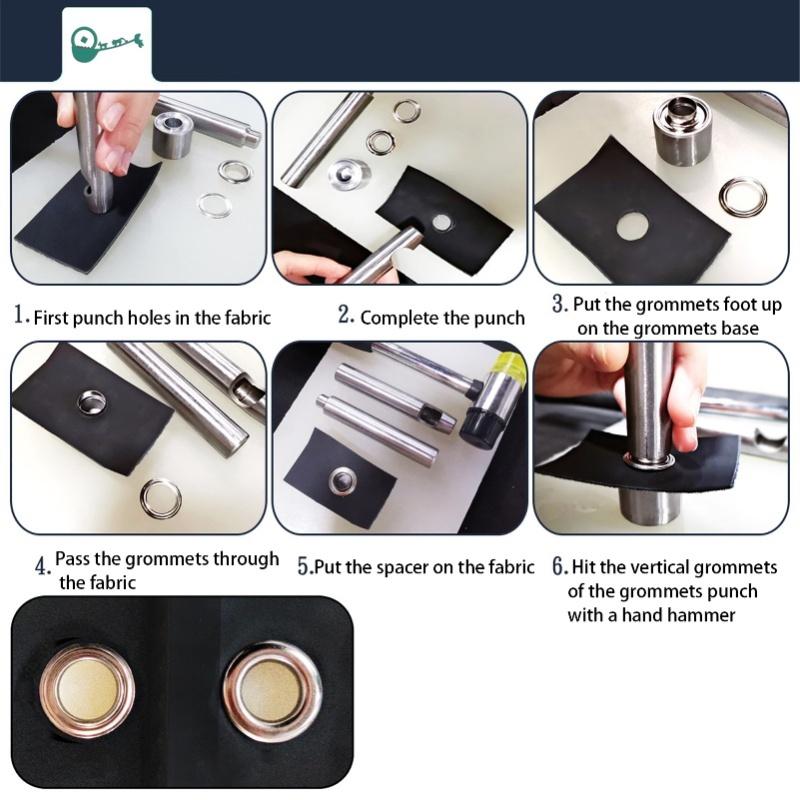 Ösen 2mm Plattiertes Kupfer Metall Ösen-Set Schnürsenkel Gürtel Ösen mit Aufbewahrungsbox aus Kunststoff