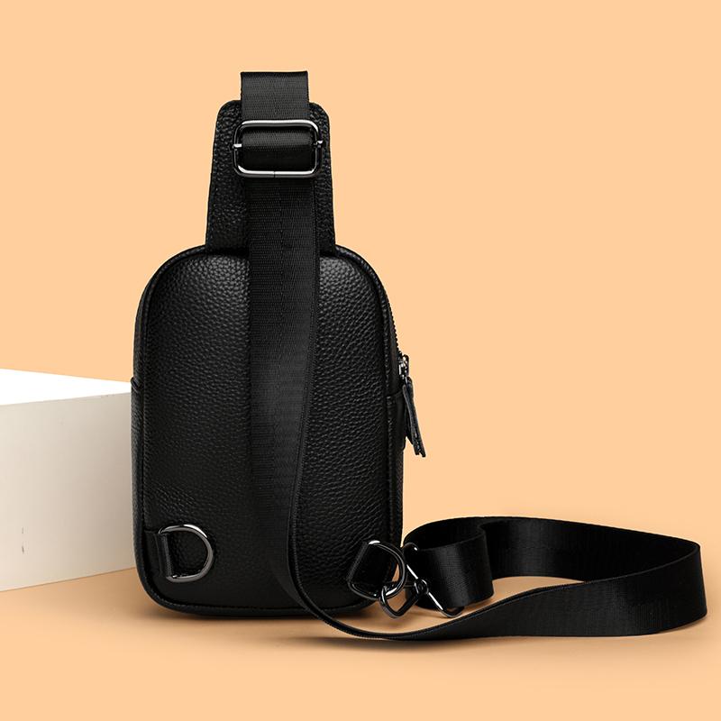 Mens Leather Small Crossbody Bag Shoulder Sling Bag Women Daypacks Chest Bag for Fishing Travel Hiking Backpacks Outdoor Sports