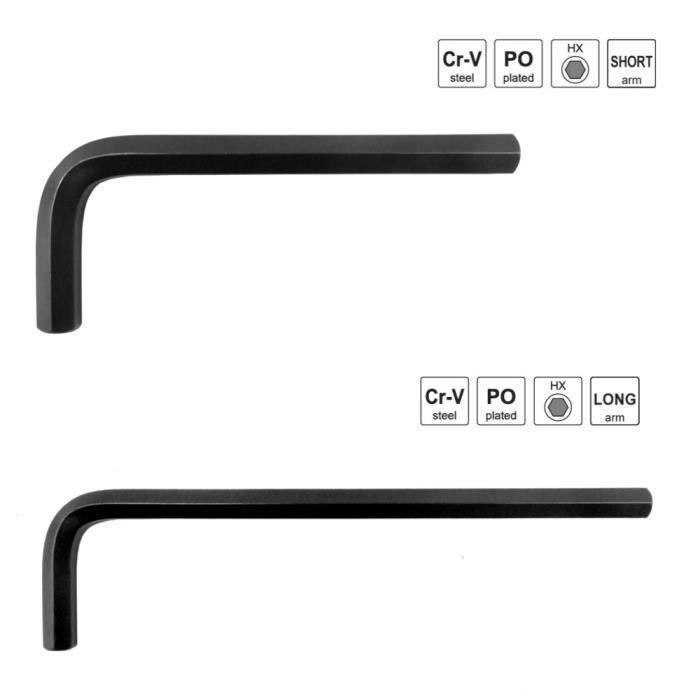 Clés Allen - S&R - 30 Clés hexagonales - Acier - 6 pans - Métrique et Pouce