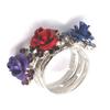 Les Trésors De Lily [J8028] - Mehrfachring 'Rosa Romantica' (3 Ringe)