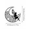 3D Metal Moon Fairy Ornament Home Garden Decor