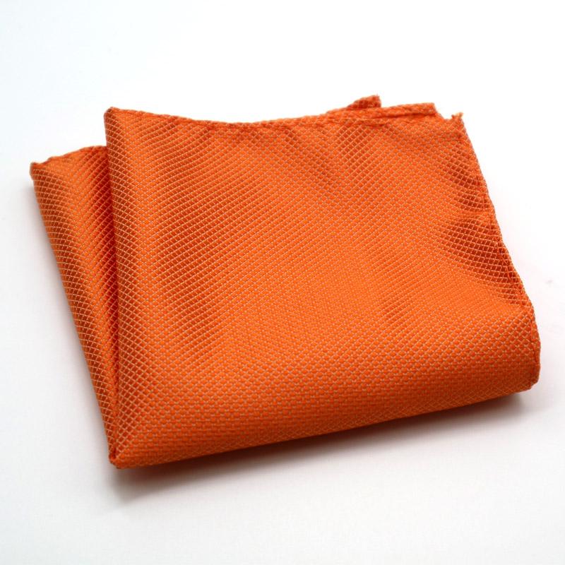 Luxury Men's Handkerchief Plaid Solid Color Hankies Polyester Hanky Business Pocket Square Chest Towel 21*21CM