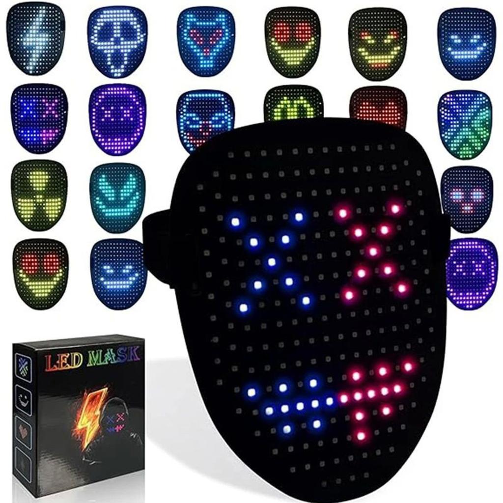 LED Mask Gesture Glowing Mask Face Changing Sensing Party Performance Atmosphere Props