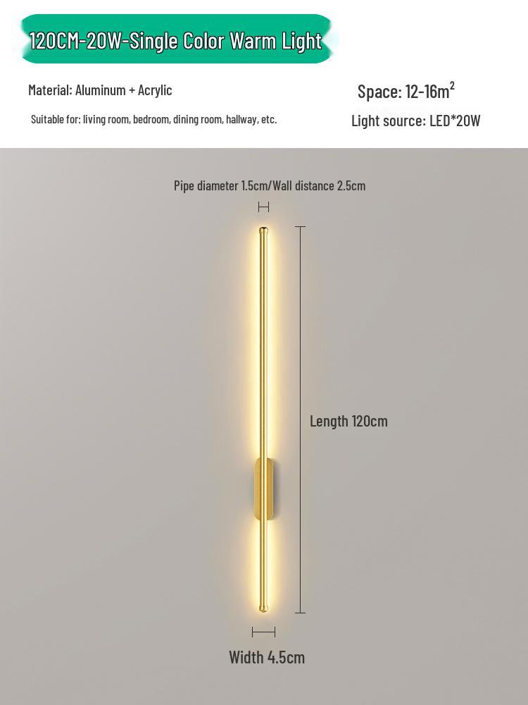 Punch-Free Smart Wall Light with Hand Sweep Switch for Bedroom and Hallway