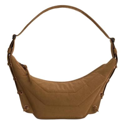Fabric Shoulder Bag Small Unisex Caramel Brown BG293-LF1330-430