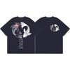 Japanese Koi Fish Graphic T Shirts Unisex Unisex Fashion Vintage Short Sleeve Tshirts Summer Casual Loose Cotton Tshirt Streetwear