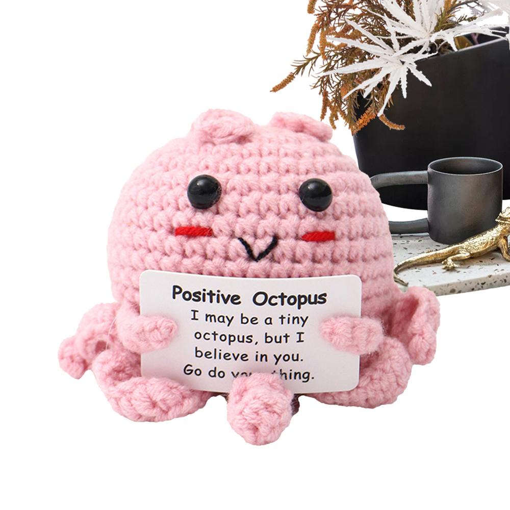 Positive Crochet Crochet Dolls With Encouragement Card Collectible Toy For Coworkers Girls Boys Friends Teachers Women