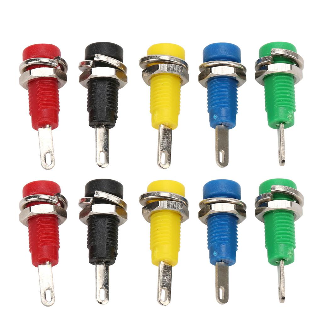 J.40003 2mm Einbaubuchse 5 Farben 30Vac?60VdcMaximum.10A Bananenbuchse mit Blattfeder für