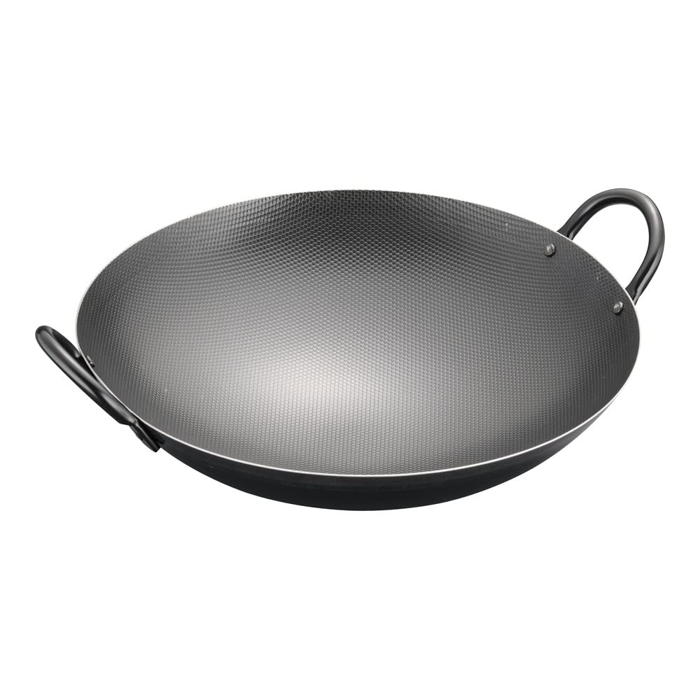 

Endo Shoji Commercial Super Made in Japan Wok, 30cm, Embossed, Iron, (ATY7630) чёрный