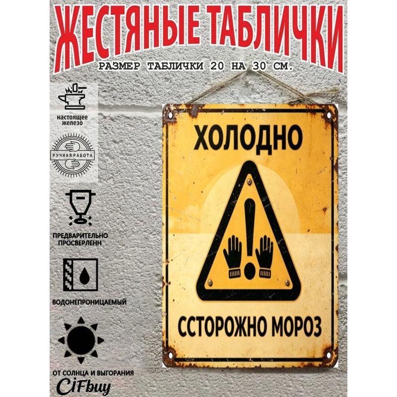 Metal Warning Sign Poster for Country House Decor, 20x30cm