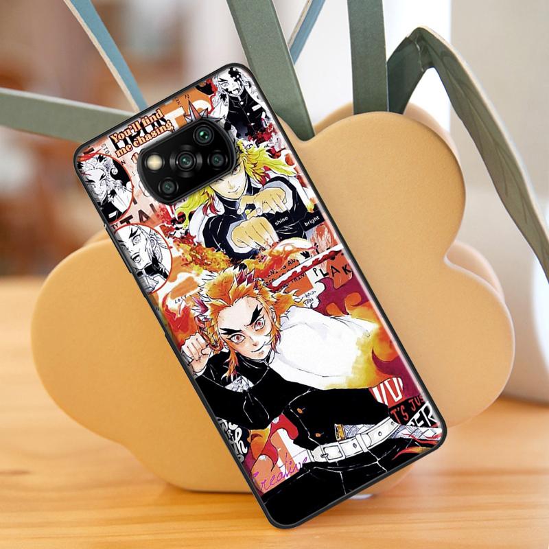 

Чехол Kyojuro Rengoku Kimetsu no Yaiba для Xiaomi Mi 10T 11T Pro Mi 11 Lite для POCO M3 Pro M4 F3 X3 GT X3 Pro Phone Shell Mi 9T (9T Pro)