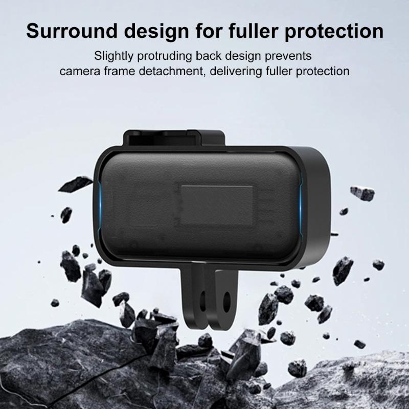 Protective Frame Bracket for Action Camera Featuring AntiDrop Design Cold Shoe Mount and Quick Setup Functionality