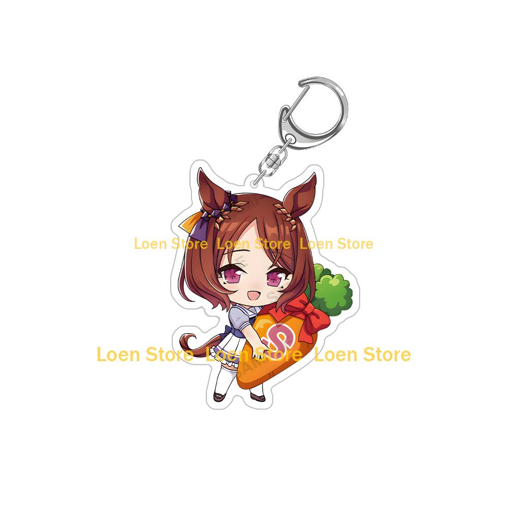 Umamusume Pretty Derby Narita Brian TM Opera O Agnes Tachyon Grass Wonder Kitasan Black Vodka Chibi Acrylic keychain Bag pendant 6CM Acrylic keychain