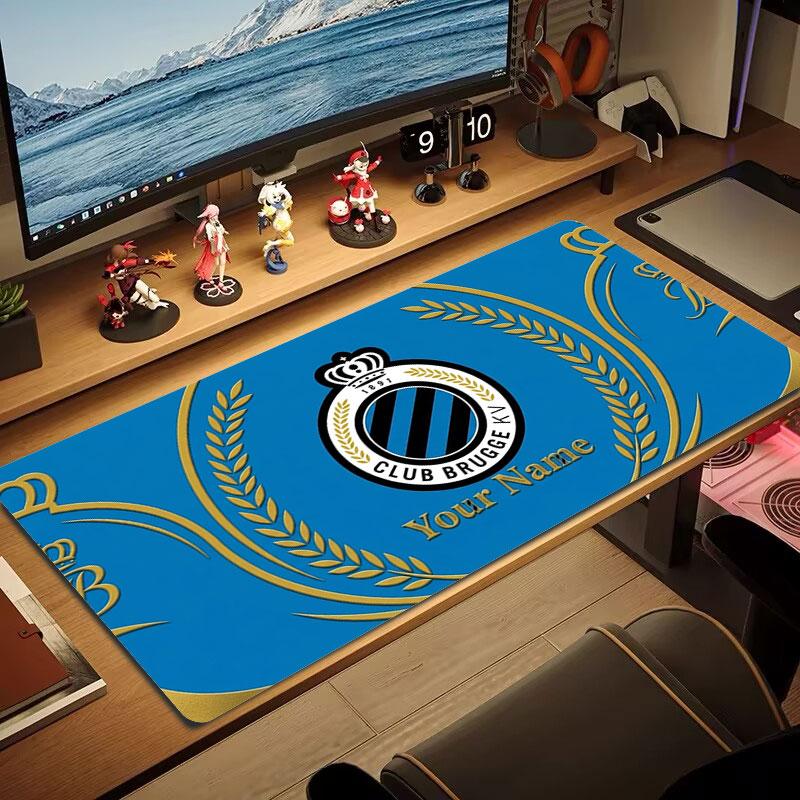 Club Brugge KV Custom Name Large Size Mouse Pad Large Gaming Table Cushion Non-slip Laptop Tablet Big Mousepad XXL Mat Mini PC Playmat With Lock Edge