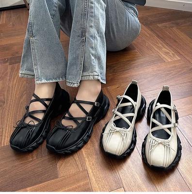 2024 Nové Černé Všestranné Francouzské Platformové Mary Jane Dámské Retro Platformové Dámské Jednoduché Boty