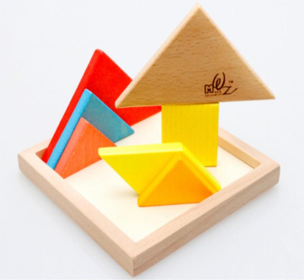 Wooden Tangram Puzzle Toy for Children and Students