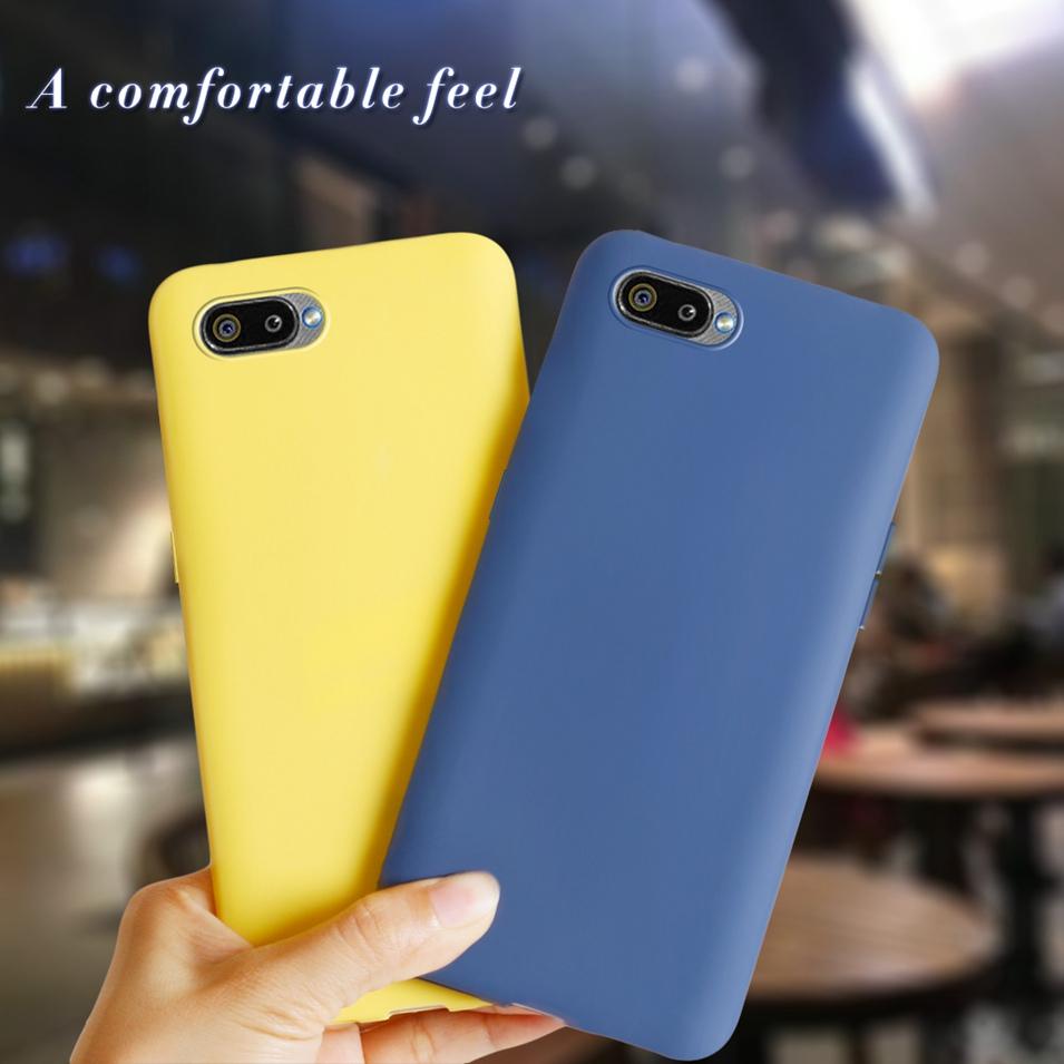 For OPPO A1K Phone Case Realme C2 Cover Colored Silicone Soft Coque For OPPO A1K RMX1941 A1K A1 k CPH1923 Funda RealmeC2 6.1"