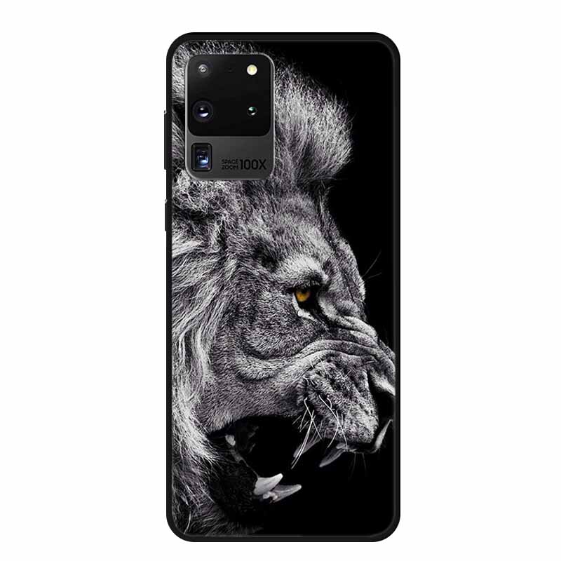 For Samsung S20 Ultra 5G Phone Cases Animals TPU Soft Silicone Back Cover for Samsung Galaxy S20 Ultra LTE 5G Funda Bumper Coque