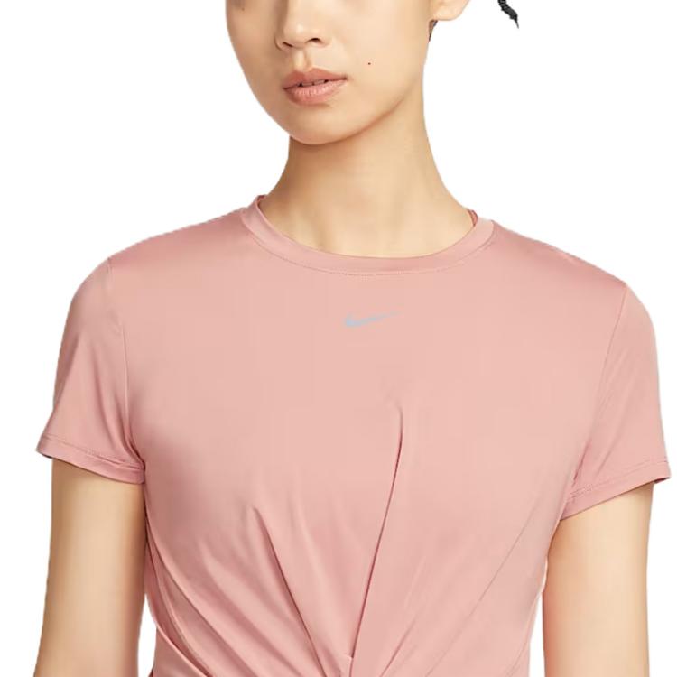 Nike Dri-Fit One Classic Twist Fashion Simple Trendy Beautiful Short Sleeve Regular T-Shirt Women Tops HJ1055-685
