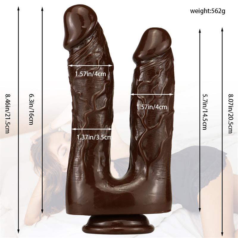 Zwei-zinkiger Simulations-Dildo Anal-Plug Masturbationsgerät Weiblicher Hinterhof Anal-Plug Dildo Erwachsenenprodukte