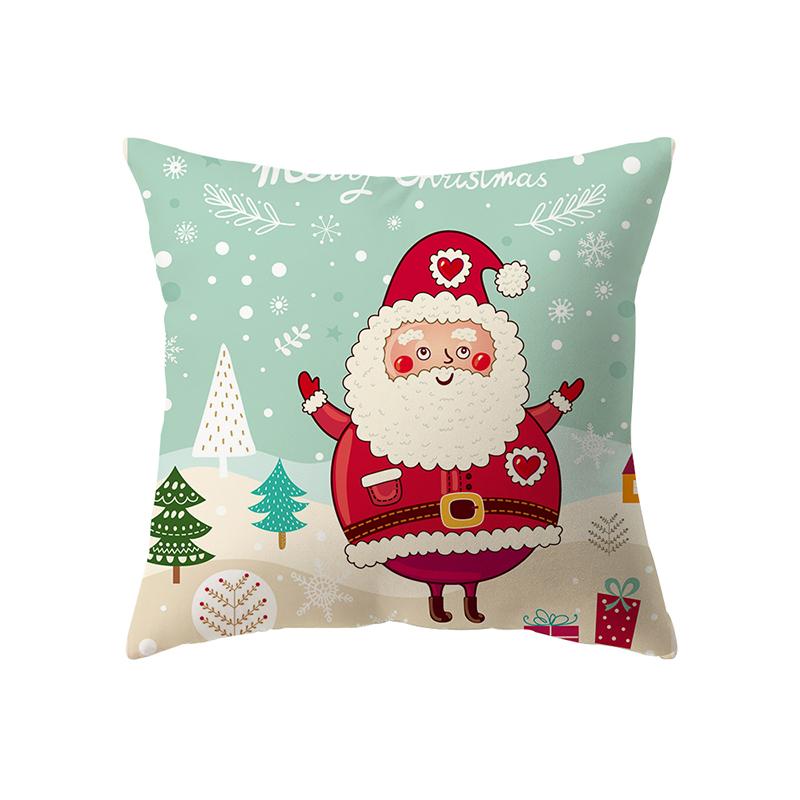 საშობაო თემა საშობაო დეკორაცია ბეჭდვის ნიმუში ბალიშის საფარი სახლის მისაღები ოთახის დივნის დეკორაცია ბალიშის გადასაფარებელი