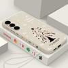 Christmas Tree Magnetic Case For Samsung Galaxy S23 S24 Ultra S22 Plus S21 S23 FE For Magsafe Wireless Charge Lanyard Soft Cover
