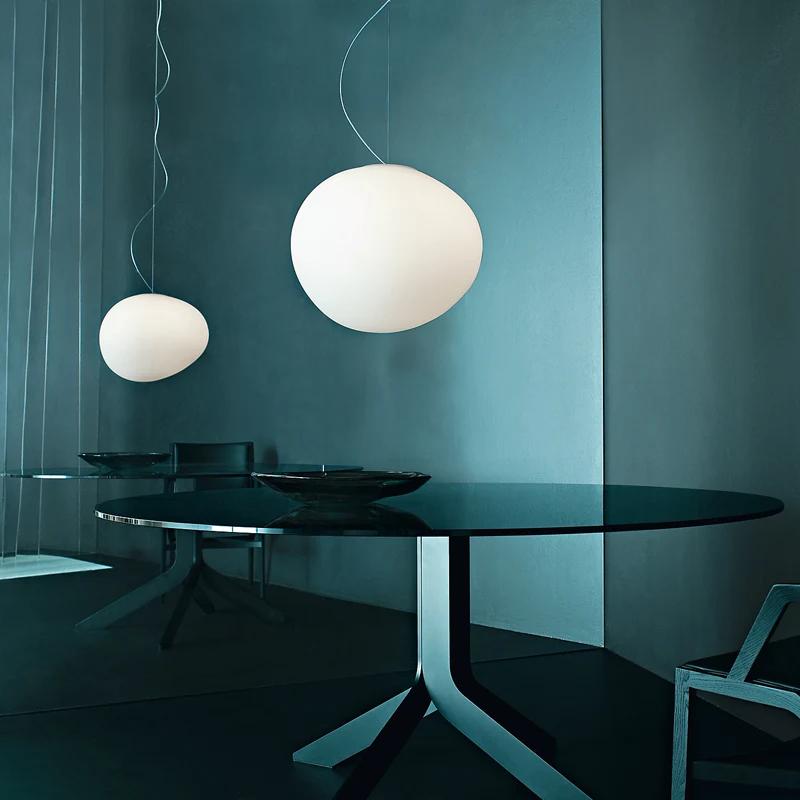 Nordic Minimalist Staircase Chandelier Bubble Glass Light Luxurious Living Room Family Kitchen Restaurant Celing Pendant Lamp