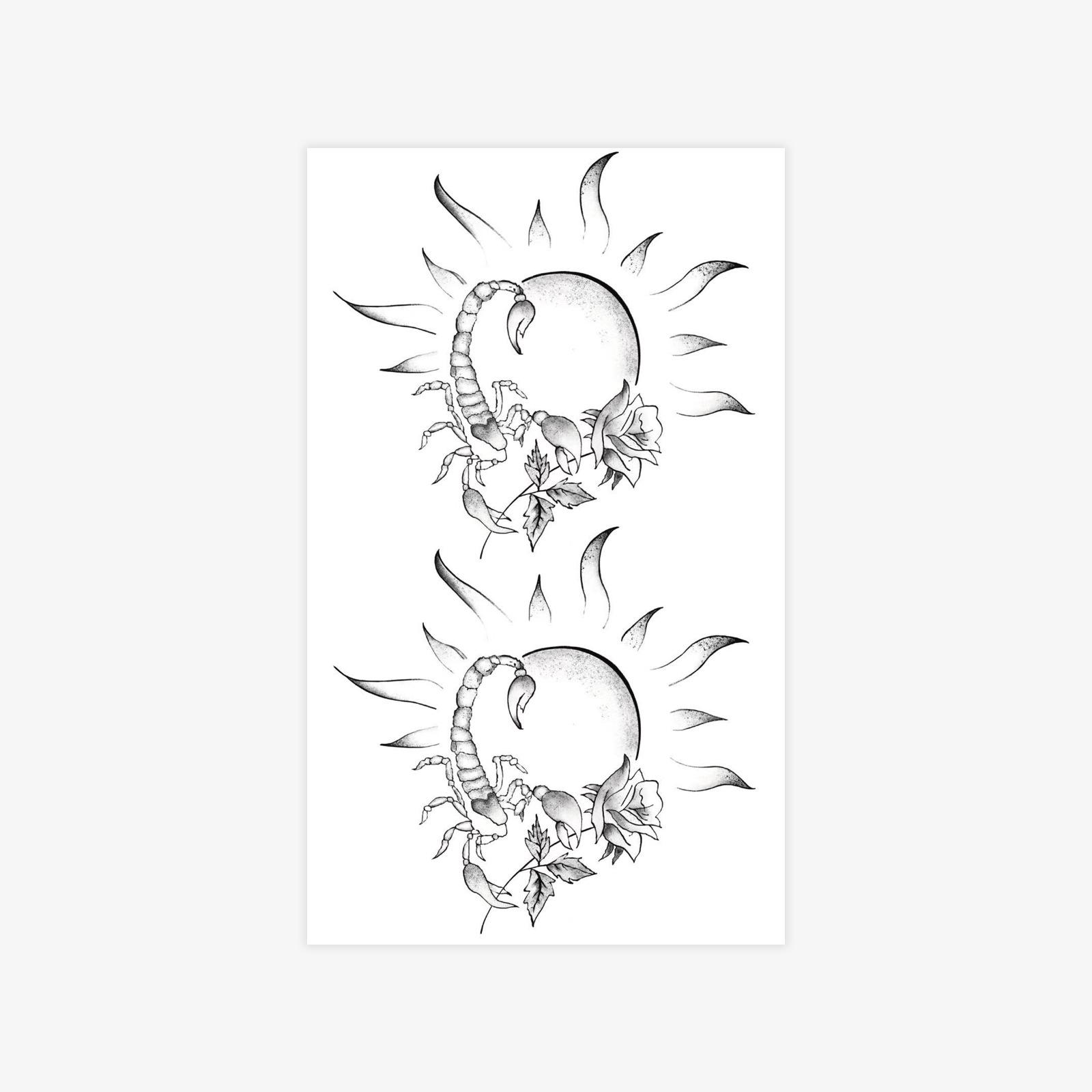 

High-value dopamine personality color sweet and cool small picture stars, little dinosaur finger tattoo stickers 9*15