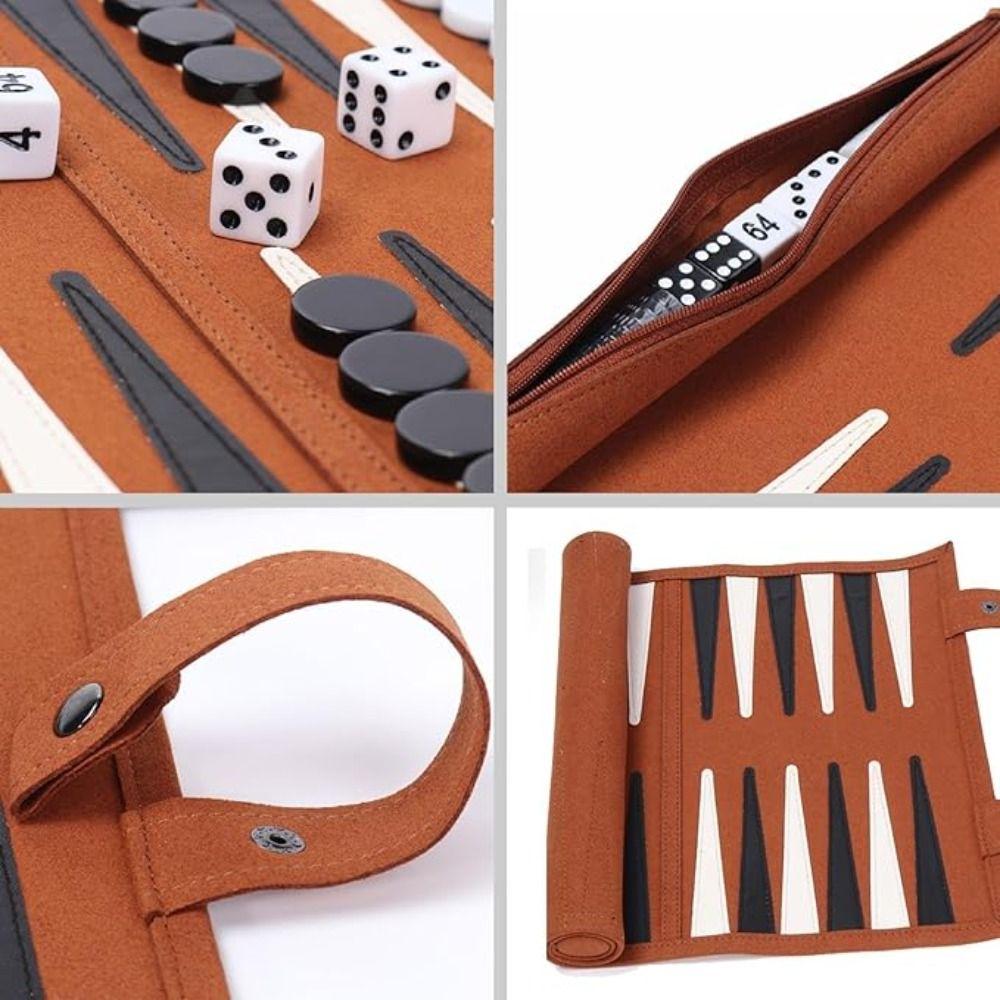 Roll-Up Chess Board Game Foldable Backgammon Game New Board Games Set  Adults And Kids