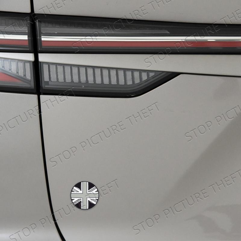 1Pc Metal Alloy Diamond Inlaid Style Union Jack British Flag Logo Car Trunk Fender Sticker Side Emblem Badge Decorative Accessories