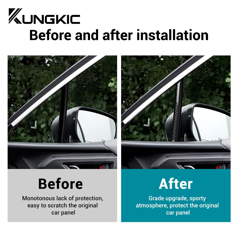 Real Soft Carbon Fiber Sticker For Subaru Crosstrek Impreza 2025 Car Front Door Triangle Winow Interior RHD LHD Accessories