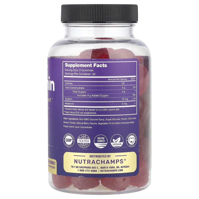 Melatonin, Natural Berry, 60 Vegan Gummies