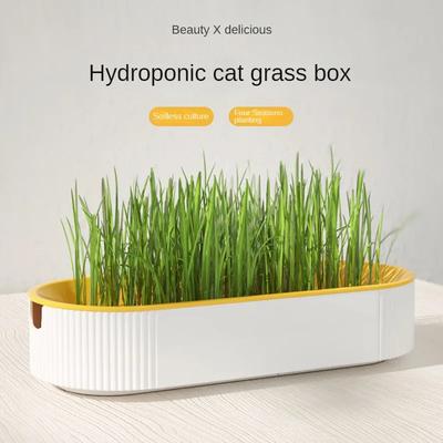 Hydroponický box na trávu pro kočky Catnip Sada květináčů na trávu pro kočky Hydroponická výsadba bez půdy pro snadný růst