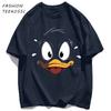 Cute Duck Is Very Nervous Print Men T Shirts Hip Hop ONeck TShirt Soft Cotton Male Sportswear Casual Comfortable Clothes