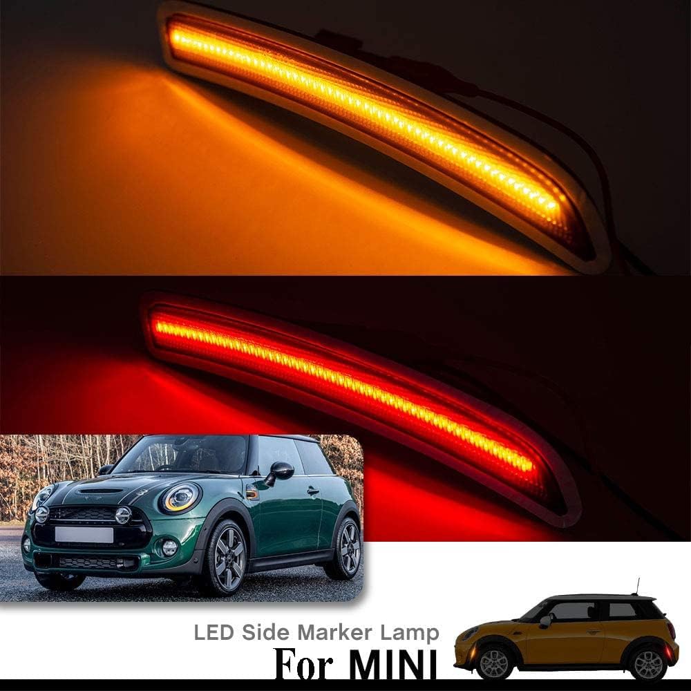 Led Side Marker Fender Light Replacement For 2014-2019 Mini Cooper F55 F56 F57 2pcs Front Amber Led Turn Signal Light +2pcs Rear Red Sidemarker Lamps
