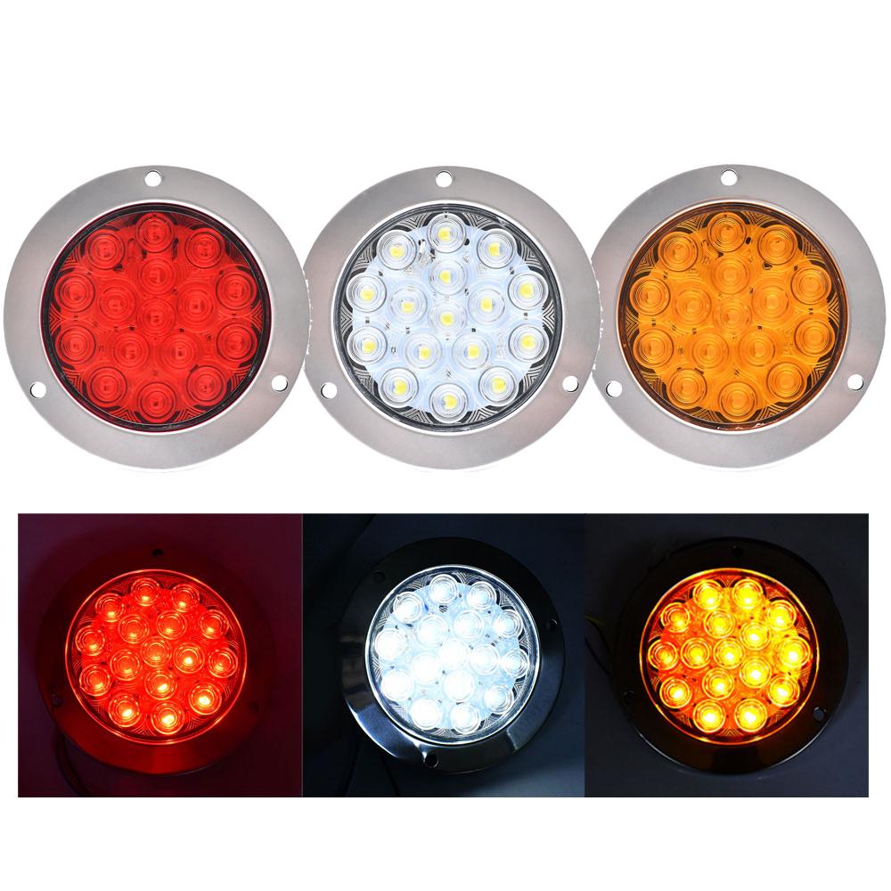 16LED Brake Stop Lamp Warning Reflector Light Rear Tail Marker Lamp Universal  for Jeep Truck Pickup 12V 24V Trailer Accessories