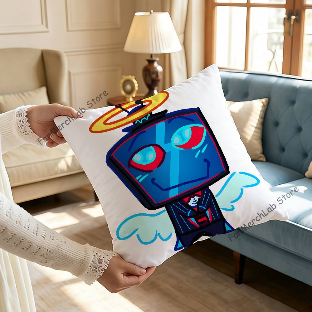 Anime HHelluva VVox Pillowcase Pillowslip Cushion Plush Boys Girls Cartoon Anime Kawaii Decoration Kids Birthday Cute Gifts