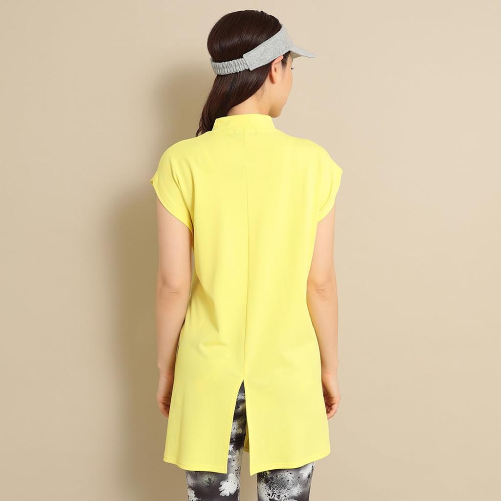 Callaway Short Sleeve Mock Neck Shirt UV Golf Underwear C24134212 Women's (Design, Moisture-Wicking, Quick-Drying, Protection) / / 1060_Yellow