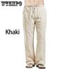 Men's Autumn Streetwear Elastic Waists Trousers Loose Pants Straight Party Pants Linen Plus Size