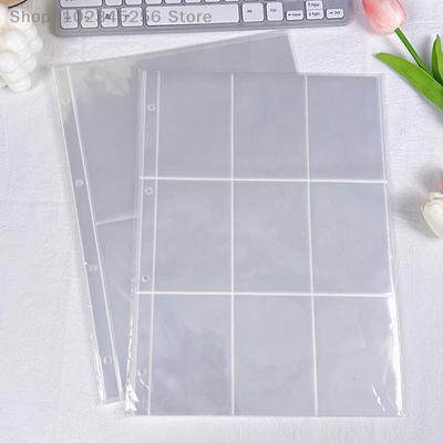 10 Stück/Set A4 Transparentes Fotoalbum Nachfüllseiten Datei-Schutz 4-Loch 4-Ring-Ordner Fotokarten Postkarte Karte Notizbuch 6×4 10×15