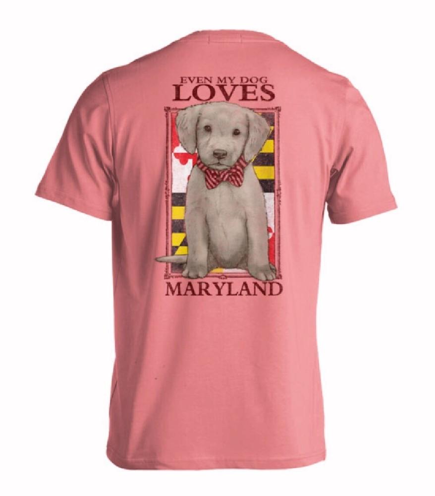 Puppie Love Even My Dog Loves Maryland Short Sleeve T-Shirt - NEW Fast Free Ship Unisex T-Shirt L