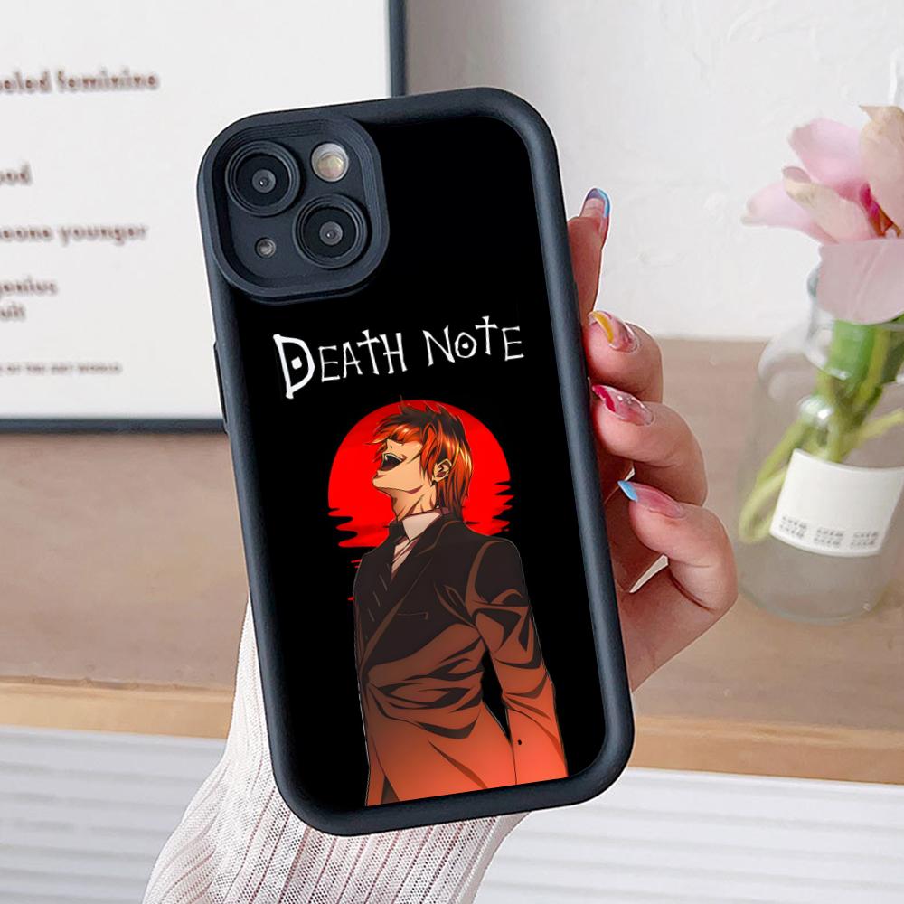 Death Note Kira Light Mobile Phone Case for iPhone 17 16 15 14 13 12 11 Air Pro Max Plus Thicken TPU Colorful Cover Cover Luxury