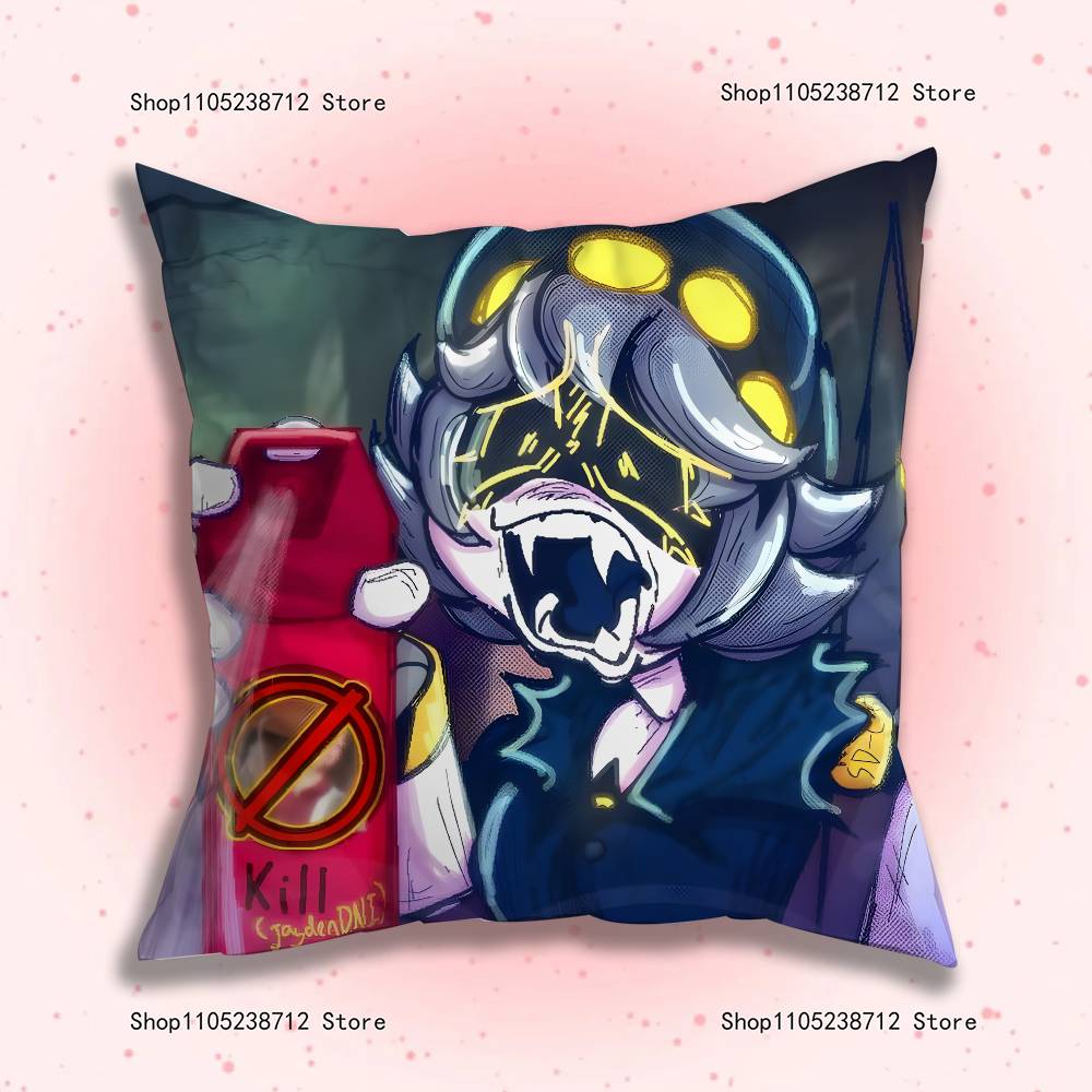 M-Murders D-Drones Anime L-Laple Pillow Case Plush Pillow Cases Home Decoration Pillow Cover for Sofa Bed Chair Living Room