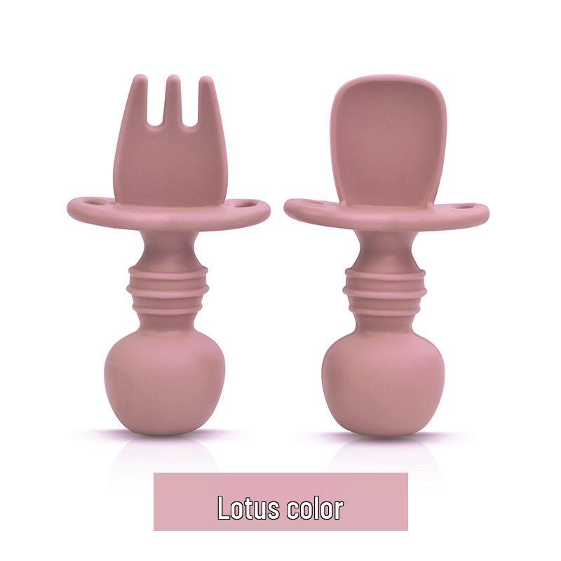 

Набор из восьми предметов нескользящей силиконовой посуды для детей: Тарелка, Вилка, Ложка и Нагрудник - Идеально для Безопасного и Легкого Кормления