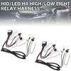 2X Car H4 HID LED Relay Harness Wire 1 lead 2 Lamp 12V High Low Bi-LED Headlight Projector Lens Control Connector Wires Cables