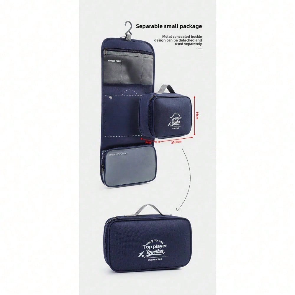Business trip, toilet bag, cosmetic bag, men's and women's large-capacity folding portable bag, wet and dry separation multifunctional storage bag