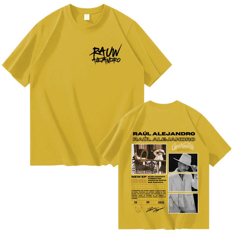 Singer Rauw Alejandro Album Cosa Nuestra T Shirts Mens Womens Fashion Short Sleeve Tshirts Casual Oversized Tshirt Streetwear