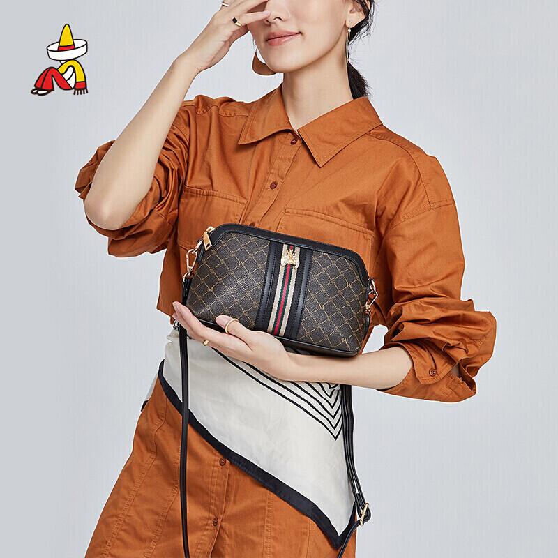 MEXICAN Stylish Handbag, Women's Leather Crossbody Bag, Vintage Shoulder Bag, Light Luxury Square Bag