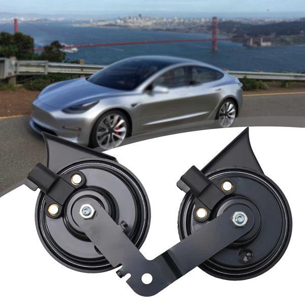 One Pair 110966000B Dual-Tone Snail Horn with Bracket for Tesla MODEL 3